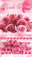 Pink Rose Keyboard Theme Cartaz