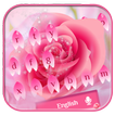 pink petal rose keyboard love flower romance