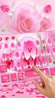 pink petal rose keyboard love flower romance poster