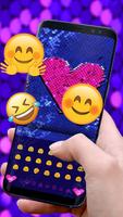 Sequin Flip Heart Keyboard Theme screenshot 2