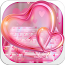 Pink Shimmer Heart Keyboard APK