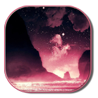 Pink Galaxy Keyboard Free ícone