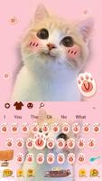 Nette rosa Katzen-Tastatur Plakat