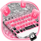 ikon Pink Silver Glitter Keyboard Theme