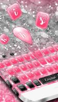Pink Silver Glitter Keyboard Theme capture d'écran 1