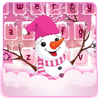 Pink Snow Keyboard Theme icon