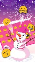 Pink Snow Keyboard Theme اسکرین شاٹ 2