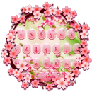 Roze zomerbloemtoetsenbord-APK