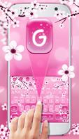 Pink Summer Flower Keyboard Theme ảnh chụp màn hình 1