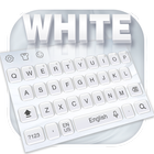 Pure white keyboard icon
