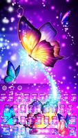 Neon Butterfly Keyboard Theme スクリーンショット 1