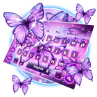 Purple Shiny Butterfly Keyboard Zeichen