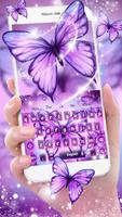 Purple Shiny Butterfly Keyboard capture d'écran 1