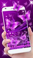 Neon Purple Butterfly poster
