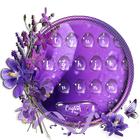 purple flower dew keyboard icon