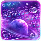 Purple Galaxy Keyboard Theme icon