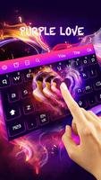 Neon Heart Keyboard Theme الملصق