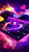 Neon Heart Keyboard Theme تصوير الشاشة 2