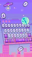 space war ufo keyboard pixel purple aircraft Cartaz