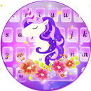 Purple Galaxy Unicorn Keyboard Theme APK