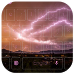 Teclado de relâmpago roxo