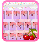 ikon Keyboard es krim wafel ungu