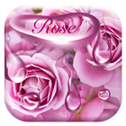 Rose waterdrops keyboard ikon
