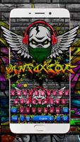 Rock Graffiti Skull Keyboard Theme poster