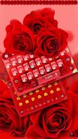 Romantic Red Rose Keyboard poster