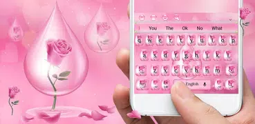 Pink Rose Water Keyboard