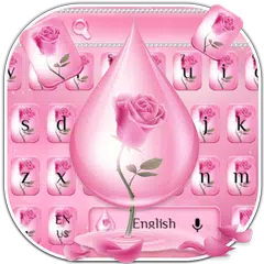 Скачать Pink Rose Water Keyboard APK
