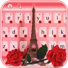 Rose Eiffel Tower Keyboard icône