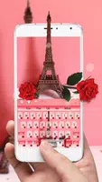 Rose Eiffel Tower Keyboard capture d'écran 1