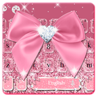 Rose Gold Diamond Bow Keyboard иконка