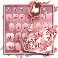 Rose Gold Glitter Tastatur