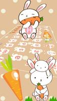 Rabbit Eat Carrot Keyboard imagem de tela 1