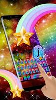 Glitter Rainbow Keyboard Theme capture d'écran 1