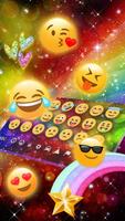 Glitter Rainbow Keyboard Theme capture d'écran 2