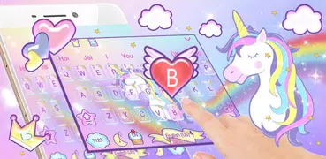 Rainbow Unicorn Keyboard Theme