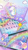 Rainbow Unicorn Keyboard Theme capture d'écran 2
