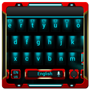 red robot keyboard blue neon APK