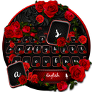 أحمر أسود روز لوحة المفاتيح APK