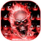 Red Flame Skeleton Keyboard أيقونة