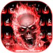 Red Flame Skeleton Keyboard