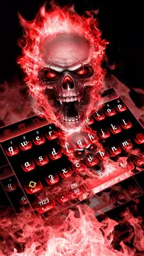 Screenshot 1 for Red Flame Skeleton Keyboard