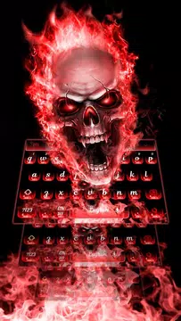 Screenshot 2 for Red Flame Skeleton Keyboard