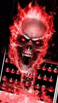 Screenshot 3 for Red Flame Skeleton Keyboard