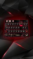 red laser dark keyboard future glass neon Affiche