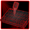 red laser tech keyboard future neon light
