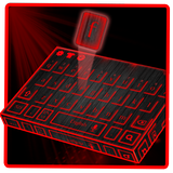 red laser tech keyboard future neon light ícone